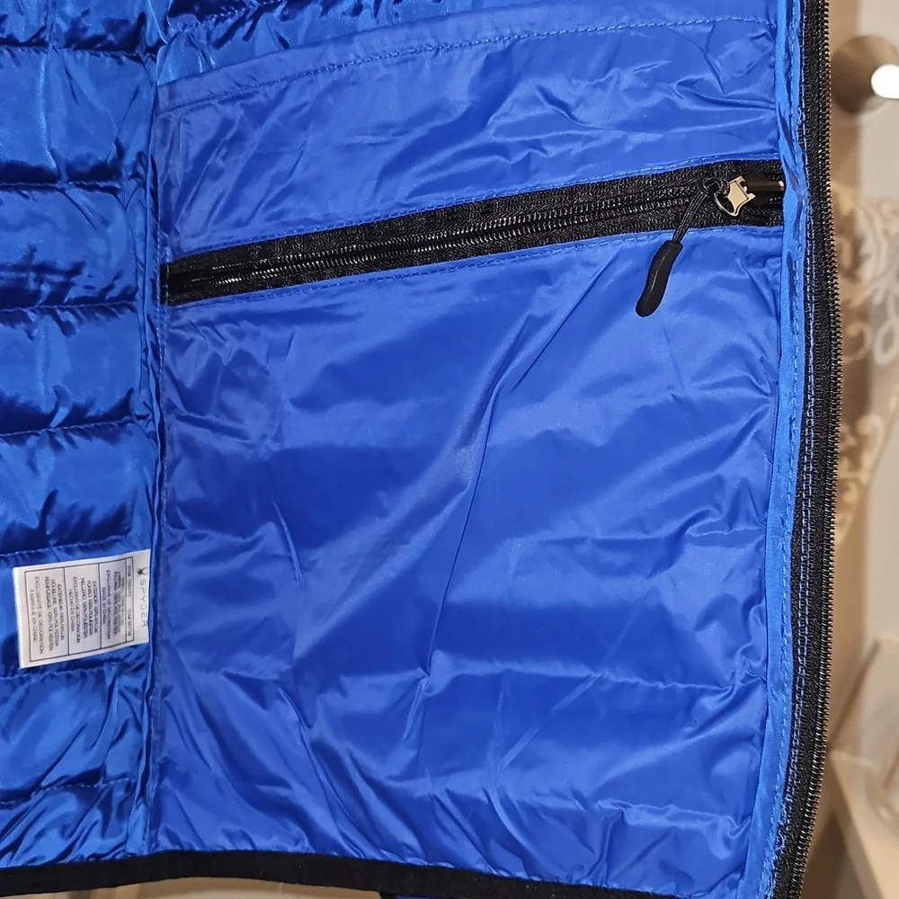 Spyder Men's Hooded Puffer Packable Jacket In 'Electric Blue'. NWT. - Picture 4 of 11